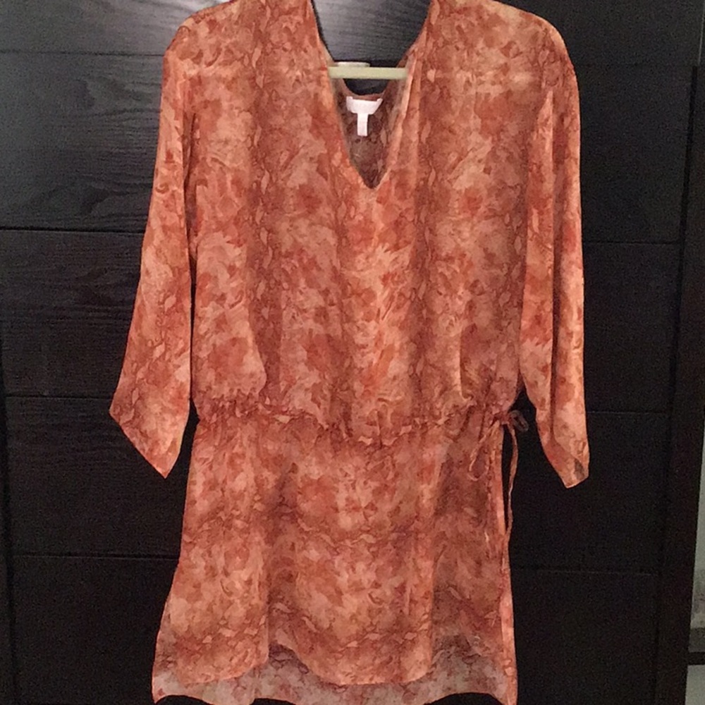 Escada Sport size 40 silk sheer cover up dress.